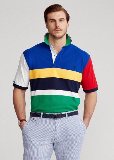 Camisa Polo Polo Ralph Lauren Hombre Azules Multicolor - Color-Blocked Mesh - POCRY1502